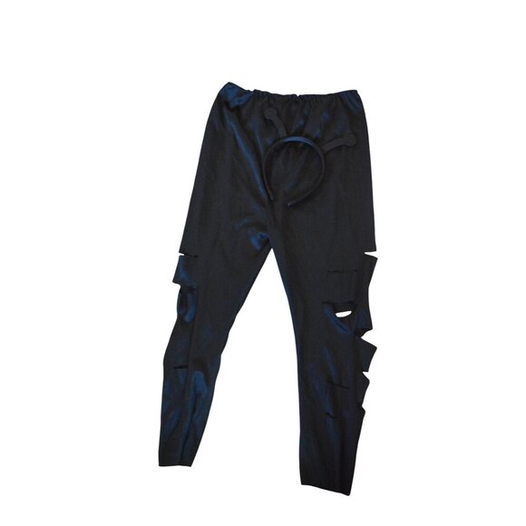 Ladybug Costume With Wings Pants headband Girls L (10-12) Black Red Polka Dot - Picture 4 of 5